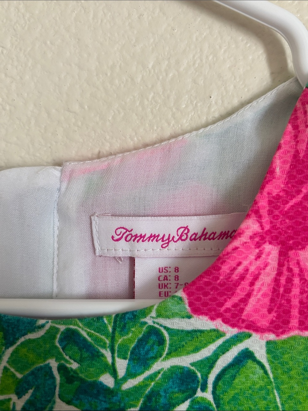 Tommy Bahama Girl’s Tropical Pink Flower Dress Size 8 - Picture 2 of 6